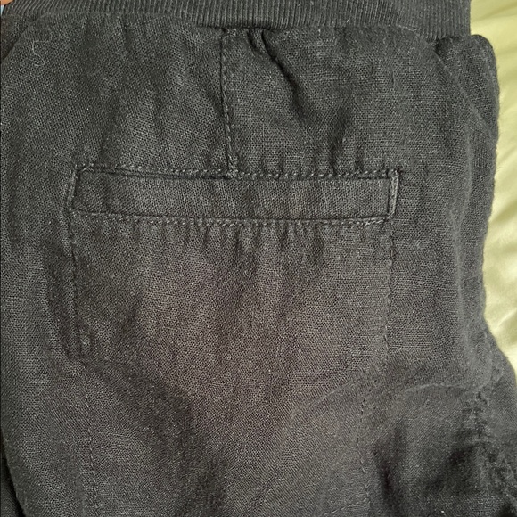 Caslon Linen Blend Black Straight Wide Leg Women's Pants Size XS - Picture 7 of 12
